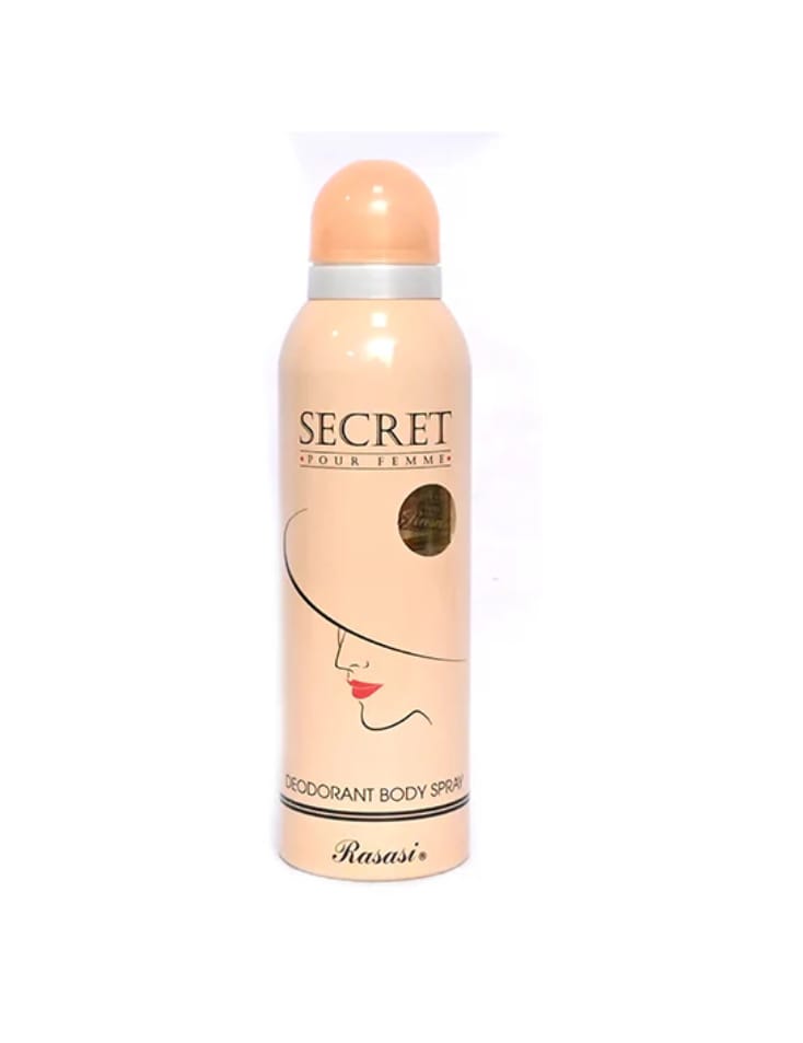 Rasasi Secret Pour Femme Deodorant Body Spray - 200ml | Best Quality Body Spray | 4 Hours Long-Lasting | Best Body Spray For Women