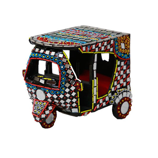RIKSHAW ART GLASS WORK RIKSHAW Colorful  Art Antique Decoration Items.For Home Office