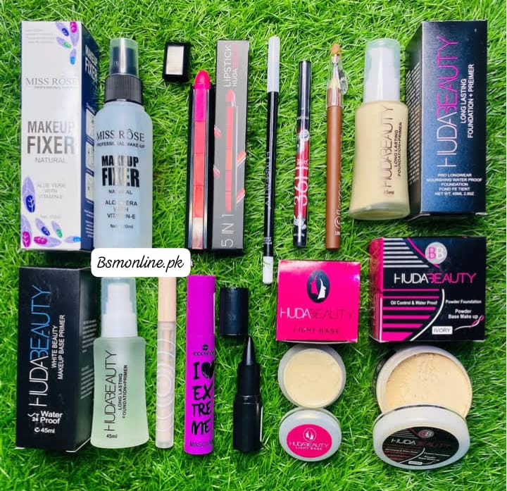 12 in 1 Makeup Deal Make-up Fixer +5 in 1 Lipstick +  Eyeliner and many more for girls