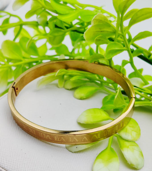 Adjustable Imported Cartier Roman Numeral Gold Bracelet | Best Quality Artificial Bracelet For Girls &amp; Women | Bracelet For Every Occasion | Elegant Design ✨