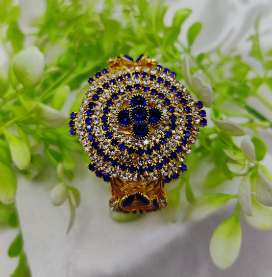 Imported Royal Ruby Crystal Golden Bracelet – Bold and Radiant Elegance Adjustable Bracelet – Best Quality Artificial Bracelet For Girls &amp; Women | Bracelet For Every Occasion | Elegant Design - Random Color