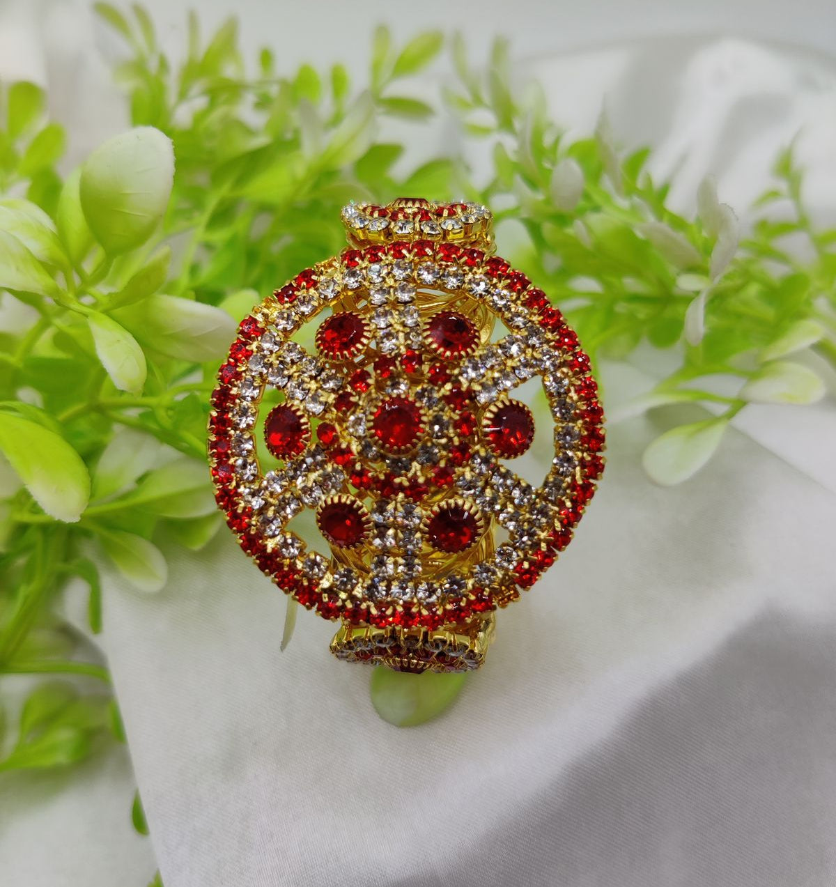 Imported Radiant Crystal Golden Wheel Bracelet – Adjustable Bracelet – Best Quality Artificial Bracelet For Girls &amp; Women | Bracelet For Every Occasion - Random Color