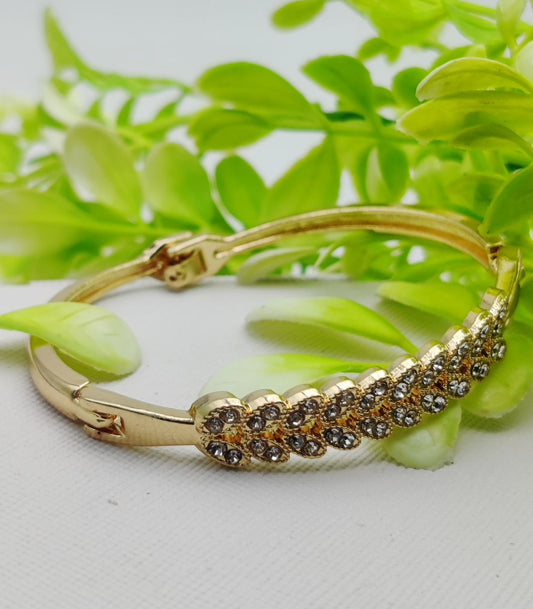 Imported Adjustable Leafy Crystal Bracelet – Elegance Redefined | Best Quality Artificial Bracelet For Girls &amp; Women | Bracelet For Every Occasion | Elegant Design