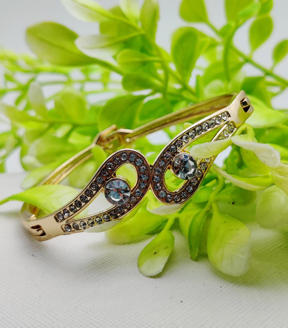 Imported Adjustable Infinity Charm Bracelet with Crystal Accents | Best Quality Artificial Bracelet For Girls &amp; Women | Imported Glamour for Every Occasion