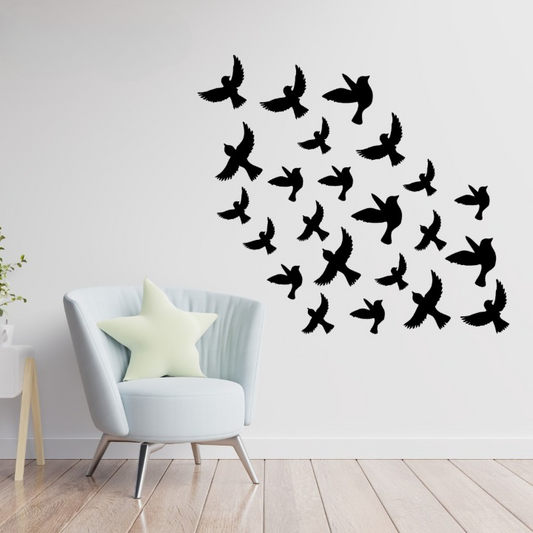 Buy One Get One Free 3D Wooden Sparrow ( Pack off 30 ) And Butterfly ( Pack off 30 ) Wooden Wall Decoration Items for Home, Bedrooms Inspire Kids and Look Decent