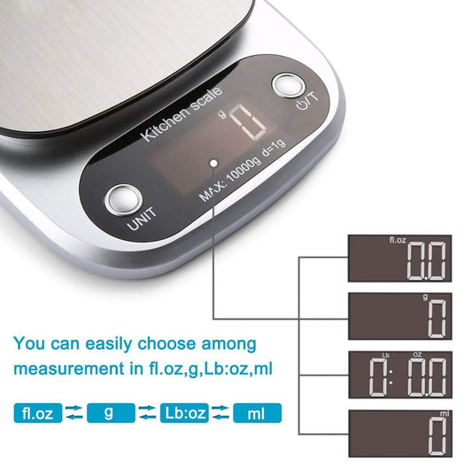 Kitchen Digital Weight Scale Digital Kitchen Scale Digital Weight Machine | Digital Scale with 1 gram to 10000 gram Weight Measurement ( Plastic )