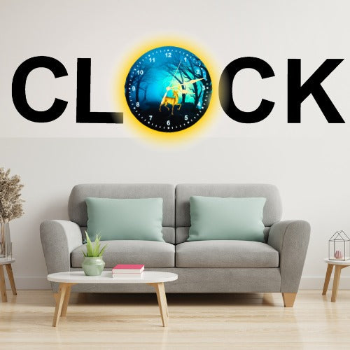 3D Wooden Alphabetic Clock With Esthetic Dial | Best Quality Alphabetic Design Clock For Home Decor | Home Decor Clock 30 inch  - Without Light