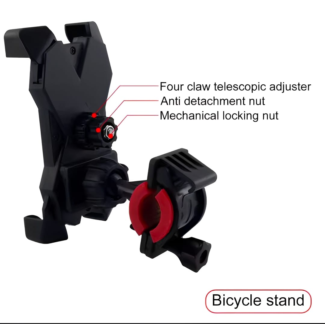 Mobile Phone Holder Stand for Bicycle &amp; Motorcycle – Universal 360° Rotation Mount ( random color)