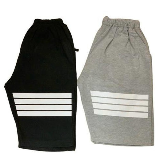 [Pack Of 2] Sleeping Short Trouser For Men | New Good Quality Fabric Shorts - M