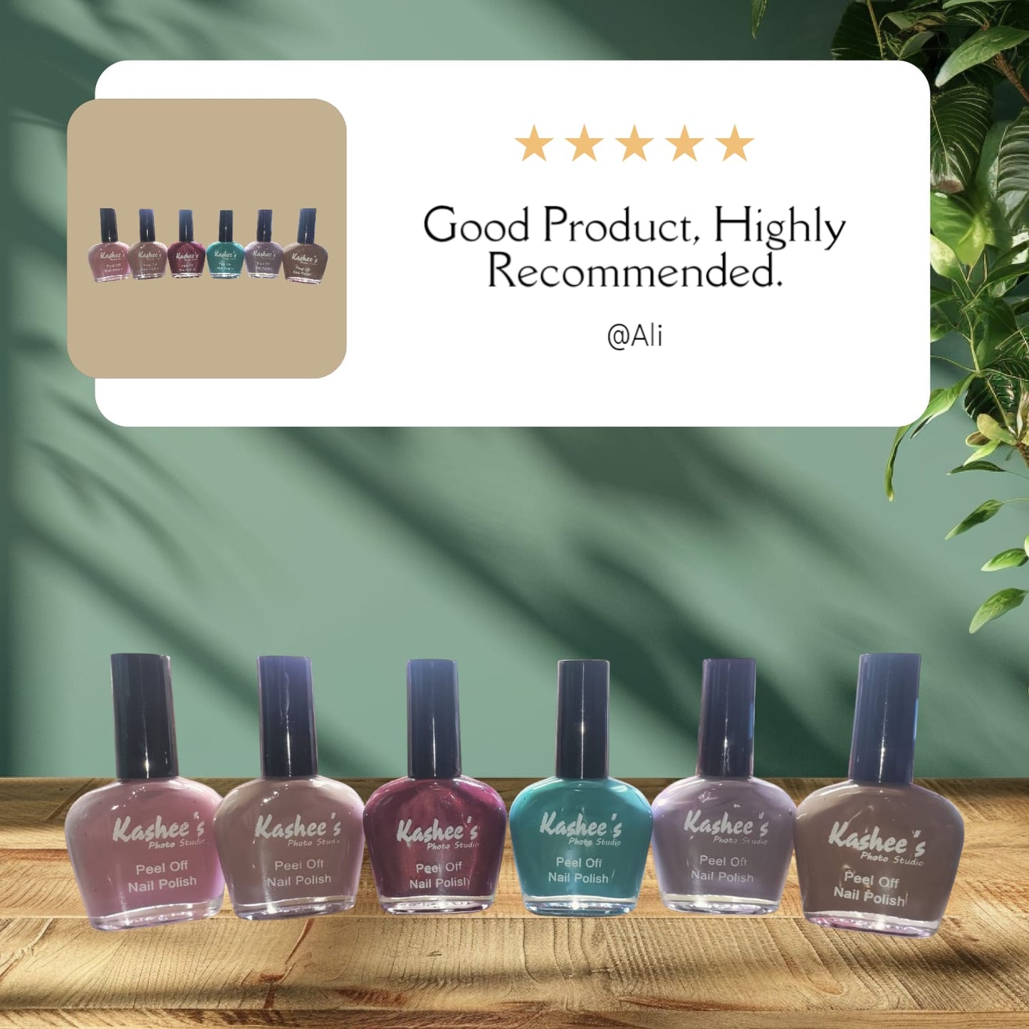 Pack Of 06 Kashee's Nail Polish - Kashee's Nail Paint For Girls - Kashee's Peel Off Nail Paint ( Random Color )