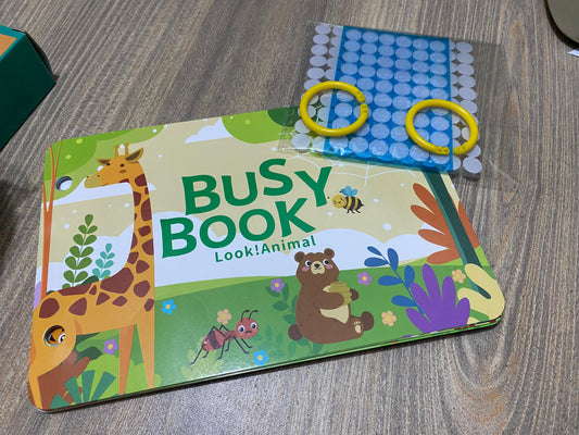 Montessori Baby Busy book My First Quiet Book Paste Early Learning Education Toy Children Toy Matching Game for Babies 2 , 3 Years (random book)