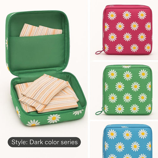 Women Portable Pouch Napkin Cosmetic Bags Organizer / Sanitary Pads Storage Bag / Ladies Makeup Bag Girls Hygiene Pad Bag (random Design &amp; color)