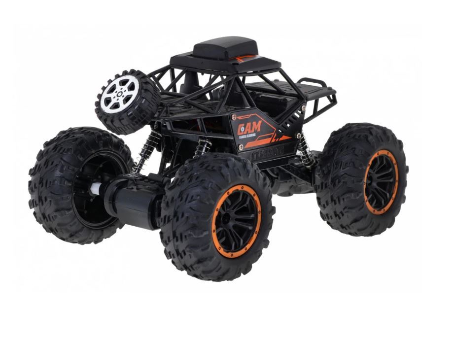 Crawler Cross Country Car With Camera | Remote Control Car With Camera WiFi 720P HD FPV Camera, 2.4Ghz 1:18 Scale Off-Road Remote Control Rechargeable Monster Truck Toys for Boys - Color Black | Toys For Kids | Remote Control Car | RC Car |