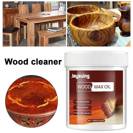 Wood Wax Oil for Furniture – Natural Finish &amp; Deep Wood Nourishment With Bursh 100gm