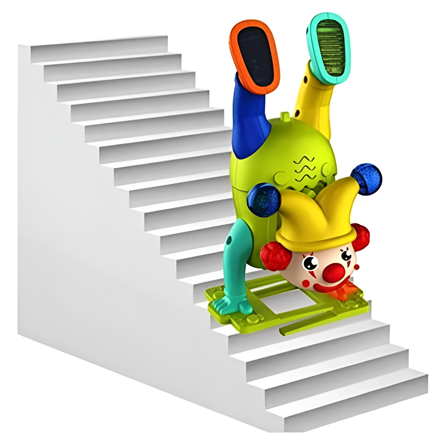 Electric Upside-Down Dancing Clown Toy with Music &amp; Flashing Lights – Battery Operated, Multicolor, Fun Interactive Gift for Kids Above 3 Years (Random Color)