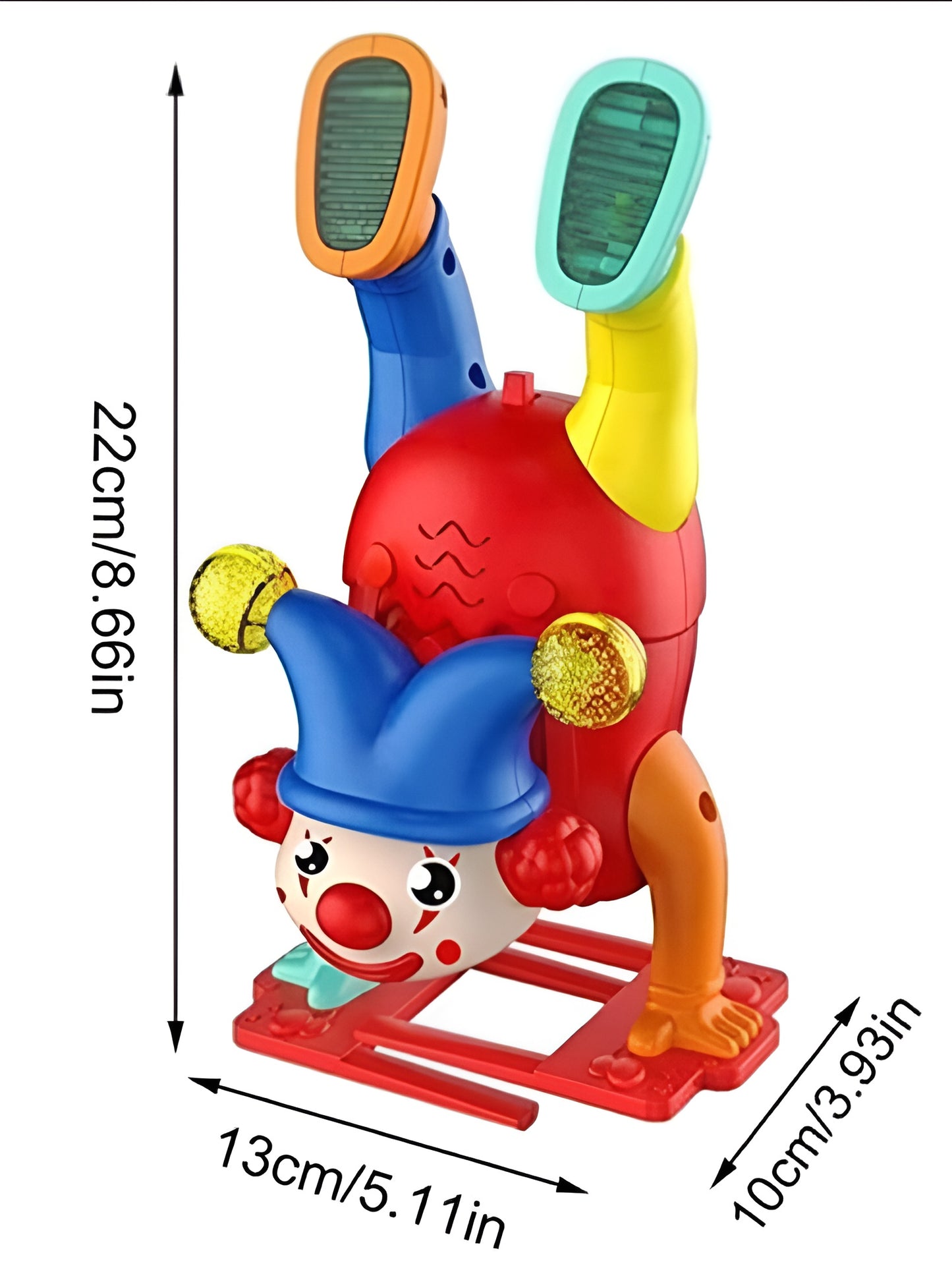 Electric Upside-Down Dancing Clown Toy with Music &amp; Flashing Lights – Battery Operated, Multicolor, Fun Interactive Gift for Kids Above 3 Years (Random Color)