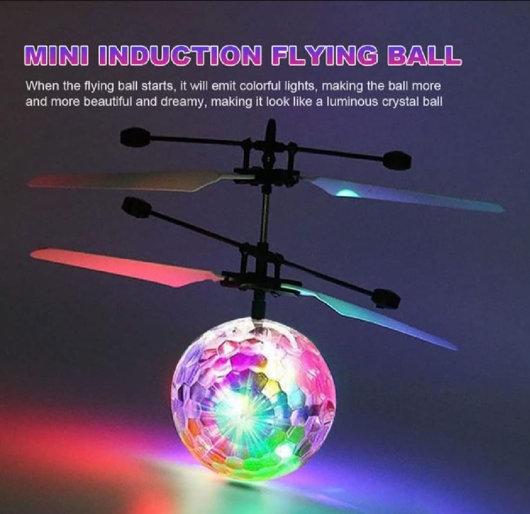 Hand Control Flying Ball with Motion Sensors, 3D Lights, Gravity Sensor, Multi Infrared Induction RC LED Light Helicopter Toy, USB Rechargeable Crystal Ball, Luminous Colorful Hovering Flying Ball for Boys and Girls, Indoor/Outdoor Kids Toy