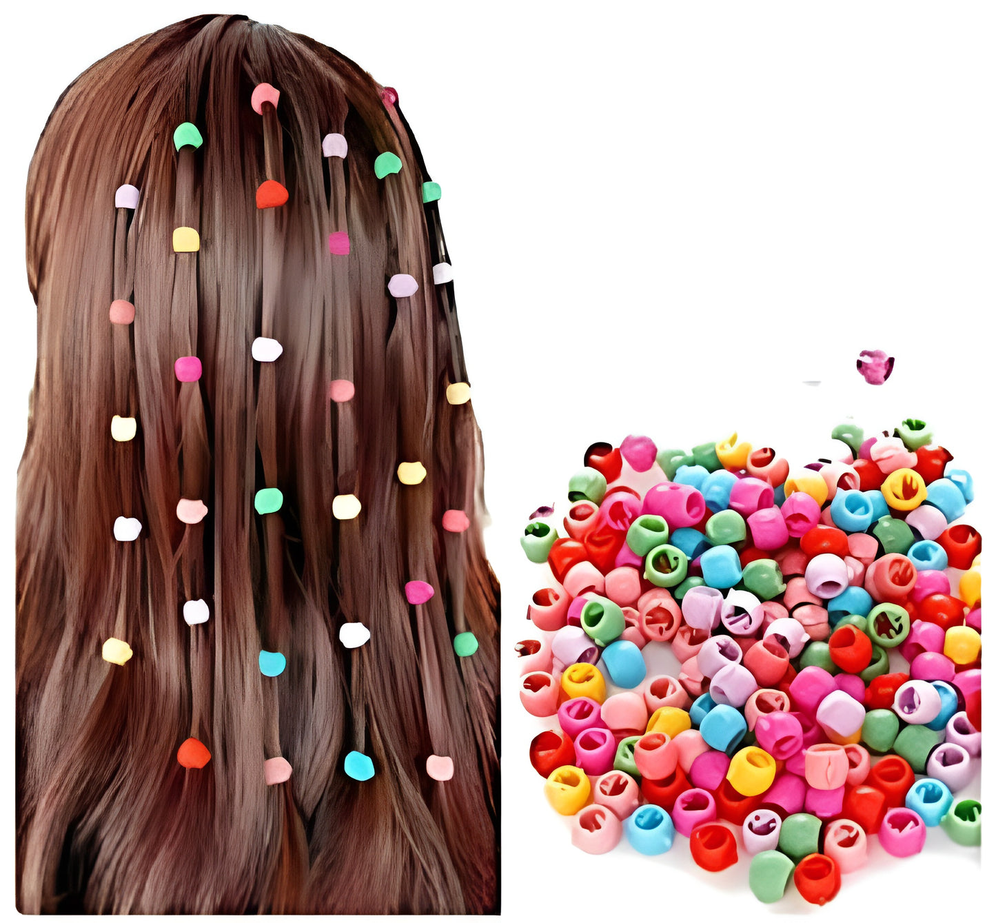30 PCS Baby Girls Hairpins – Cute Candy Color Mini Hair Clips &amp; Hair Braids Beads Set (Random Color)