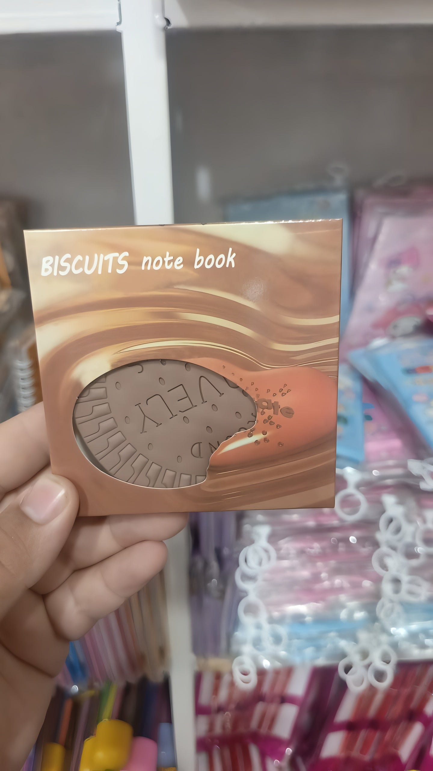 Biscuit Shaped Notebook – 80 Pages Round Steno Pad for Students, Artists &amp; Kids – Fun Chocolate Biscuit Design, Portable Memo Notepad for Notes, Sketching, Doodling &amp; Creative Writing