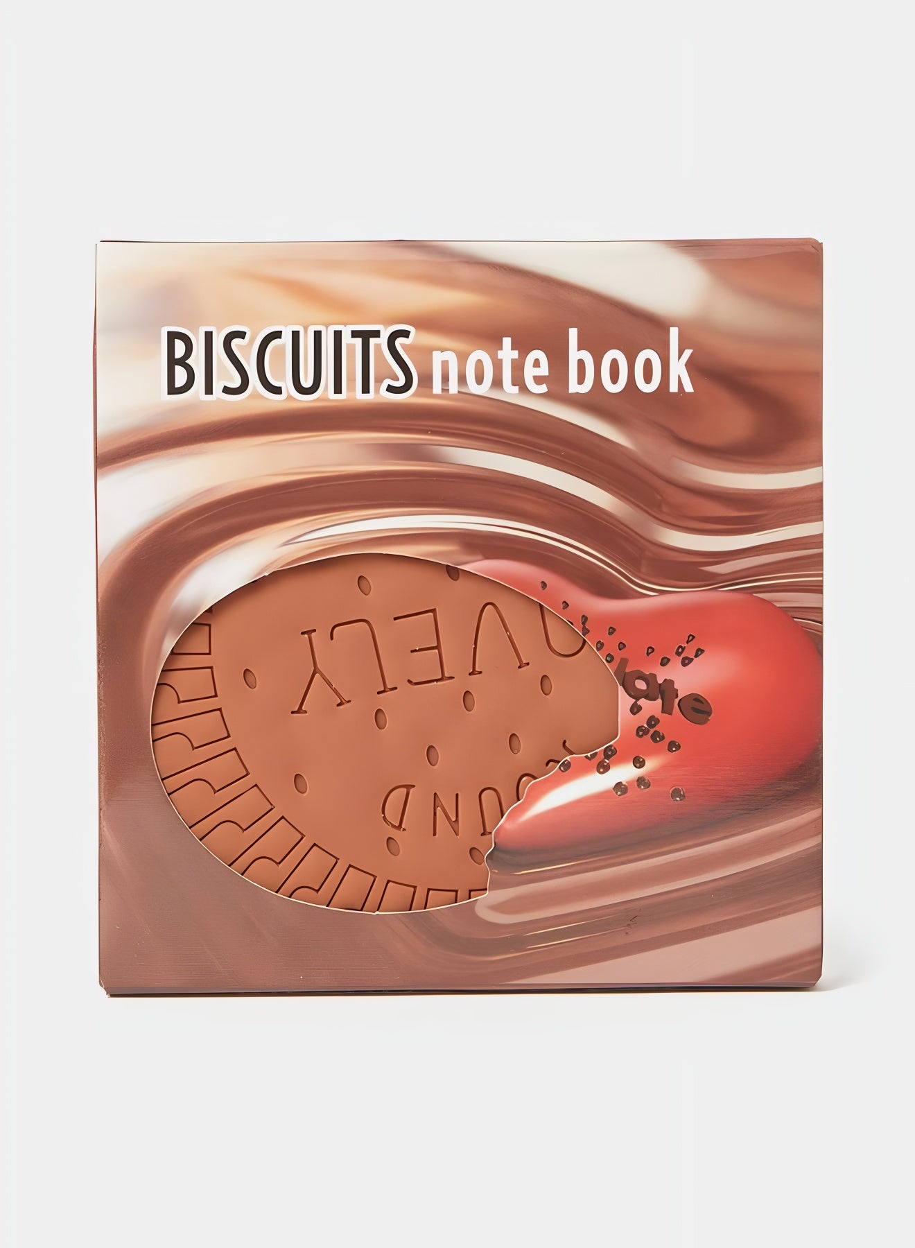 Biscuit Shaped Notebook – 80 Pages Round Steno Pad for Students, Artists &amp; Kids – Fun Chocolate Biscuit Design, Portable Memo Notepad for Notes, Sketching, Doodling &amp; Creative Writing