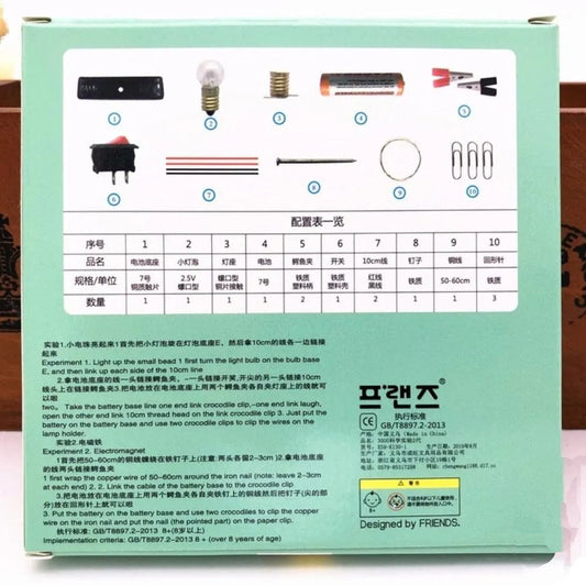 DIY Electrical Circuit Learning Set for Kids – Safe Educational Science Experiment Kit for Building Basic Circuits, Hands-On STEM Learning Toy for School Lab Projects and Home Experiments