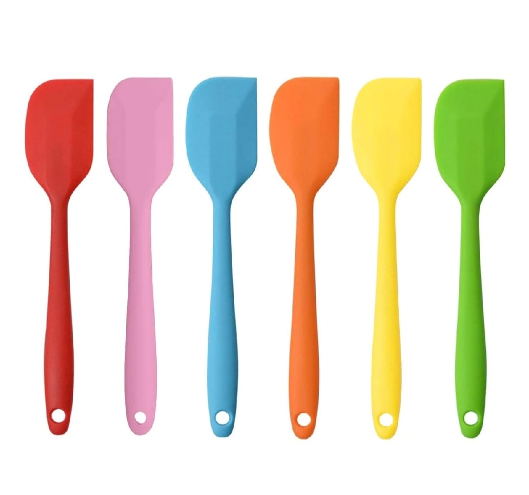 Silicone Spatula 8-Inch – Heat Resistant, Non-Stick Flexible Rubber Scraper Spoon for Kitchen Use