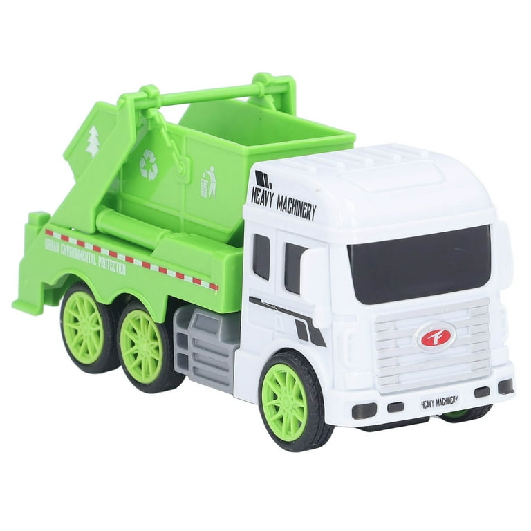 Toy Garbage Truck – Green Recycling Sanitation Vehicle with Real Sliding Action | Inertial Plastic Dumper Truck for Kids to Learn Waste Classification and Environmental Awareness