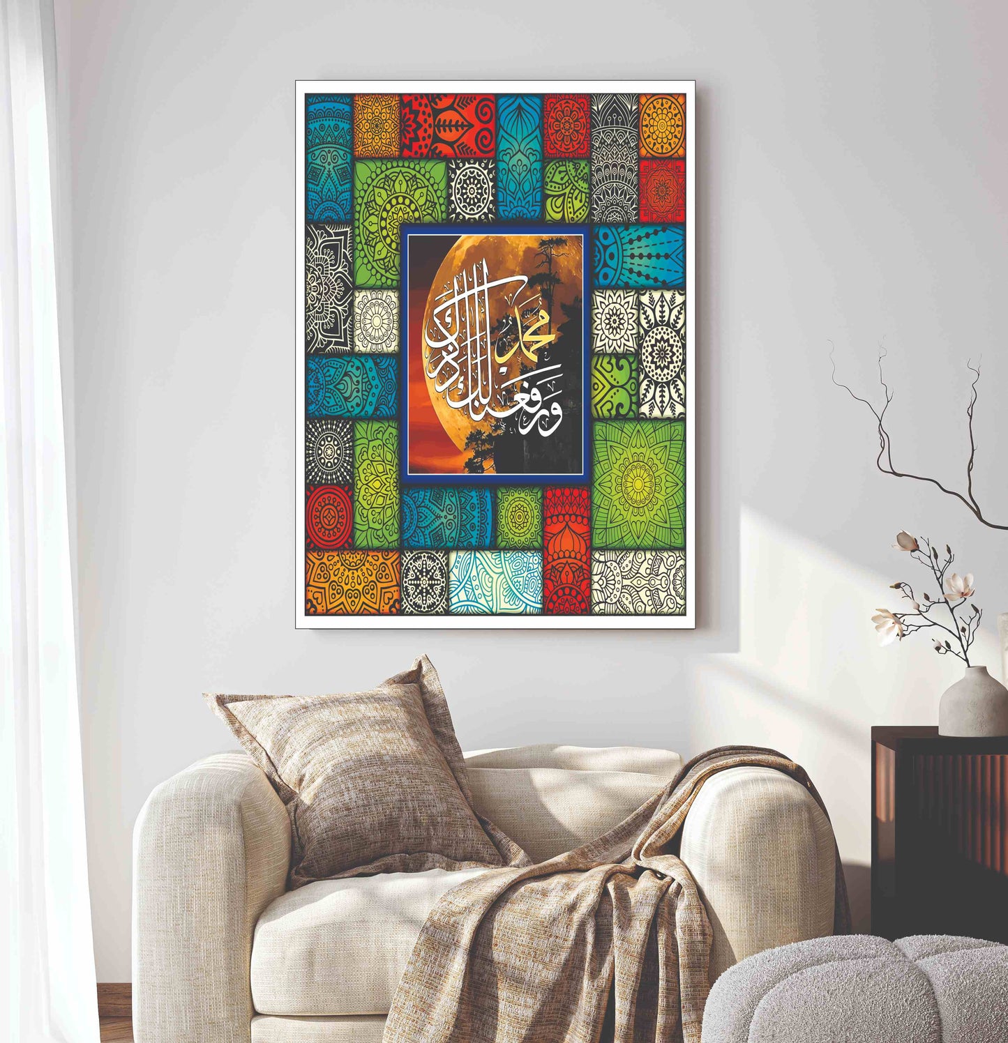 Islamic Wall Art Wooden Phototile Frames for Wall Decor/  frames for home and office decore