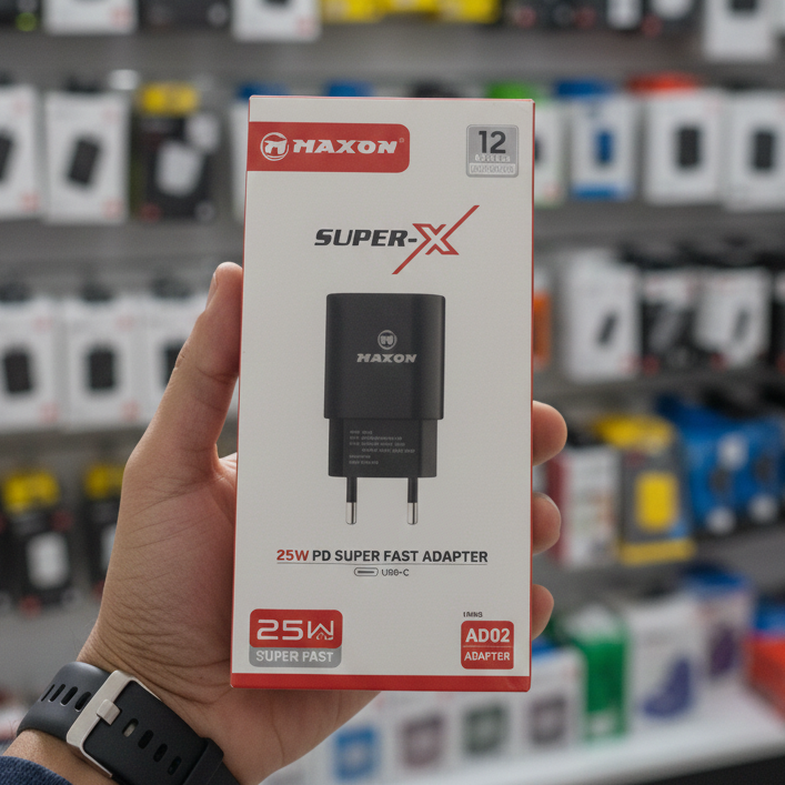 Maxon AD02 25W Adapter Power 25WPD Fast Charger Compatible For IOS Android Mobile Phones Electric Leakage Protection Temperature Protection (Without Cable)