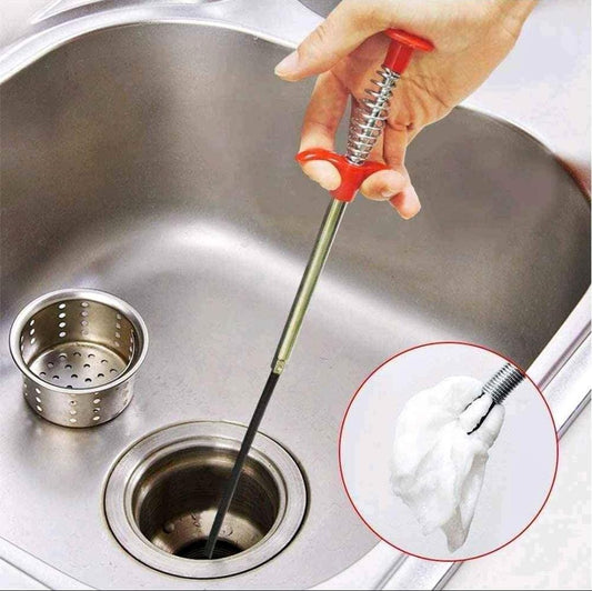 Sink Cleaner Tool, Drain Auger Hair Catcher, for Bathroom ,Bathtub ,Kitchen ,Sink, Toilet, Clogged ,Drain Cleaning, Sewer Remover, Dredge Tool, Snake Clog, Tool Long, Drain Sticks, Sink Tool (90 cm)