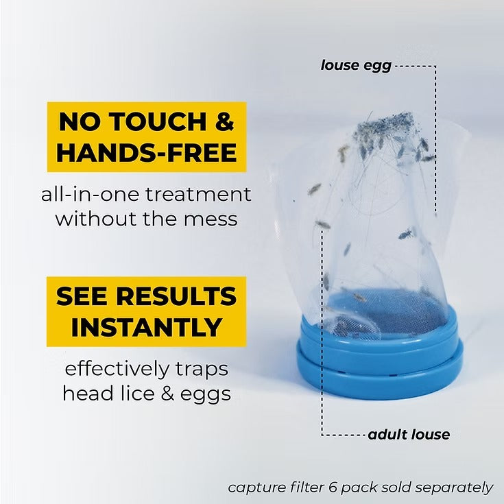 LICETEC V-COMB Electric Head Lice Remover | Chemical-Free Treatment | Vacuum & Comb System to Remove Lice and Nits for Adults & Children