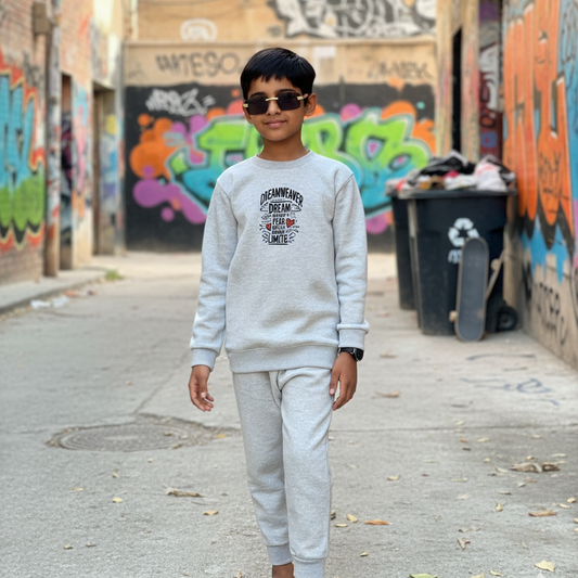 Winter Printed Tracksuits for Kids & Babies | Warm & Cozy Sweatshirt Set | Stylish Winter Clothes for Boys & Girls small