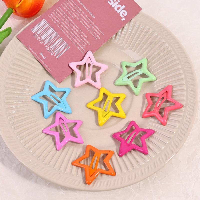Pack Off 06  Star Design Girl Hair Clip | Hair Clip For Women | Best Quality Hair Clip ( Random Color )
