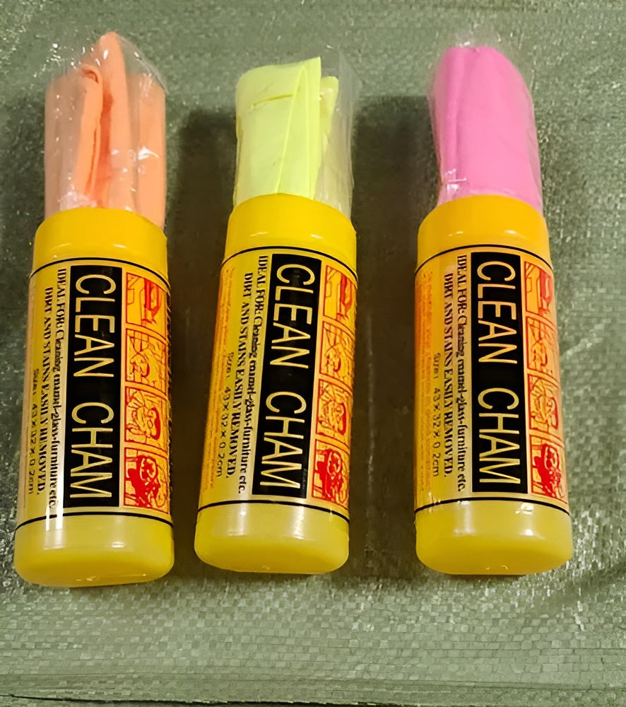 Clean Cham Absorbant Car, Home Cleaning Synthetic Chamois Leather Magic Cloth(Random Color)