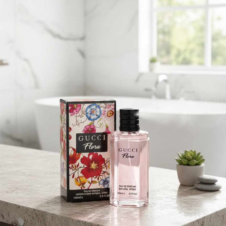 Gucci Flora Eau de Parfum – 100ml Premium Long-Lasting Fragrance for Women, Elegant Floral Scent