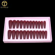 24 Pcs Matte Perfection – O.TWO.O Brown Nail Polish for a Luxe Look | Best Nails for women
