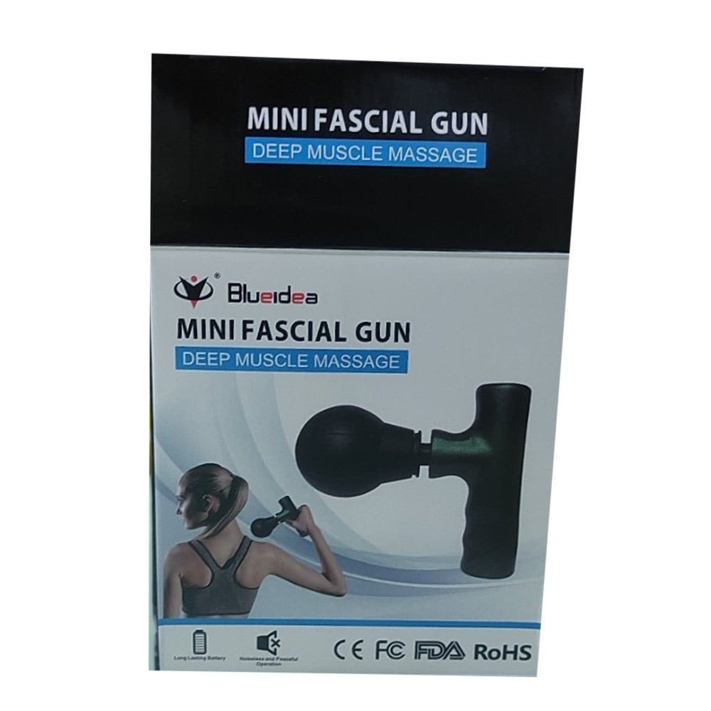 Black Mini Facial Gun – Portable Deep Muscle & Face Massager for Gym and Home Use