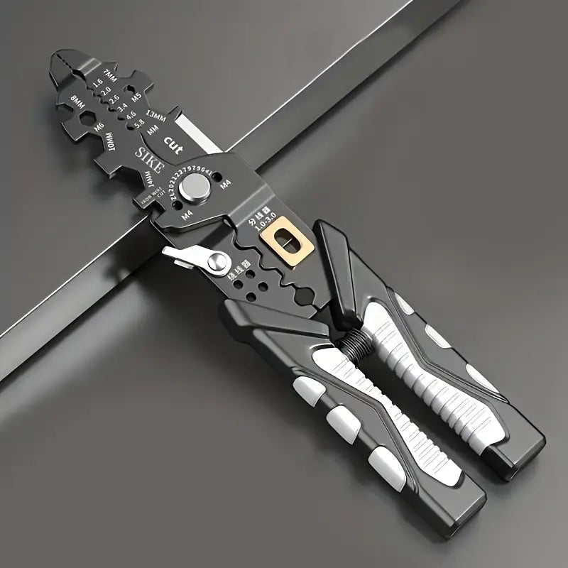 25 in 1 Wire Stripper, Wire Stripping Tool, Cutter Stripping, Cable Stripper Tool, Wire Crimping Tool, Multi-Function Hand Tool for Electric Cable Stripping Cutting and Crimping - Random Color