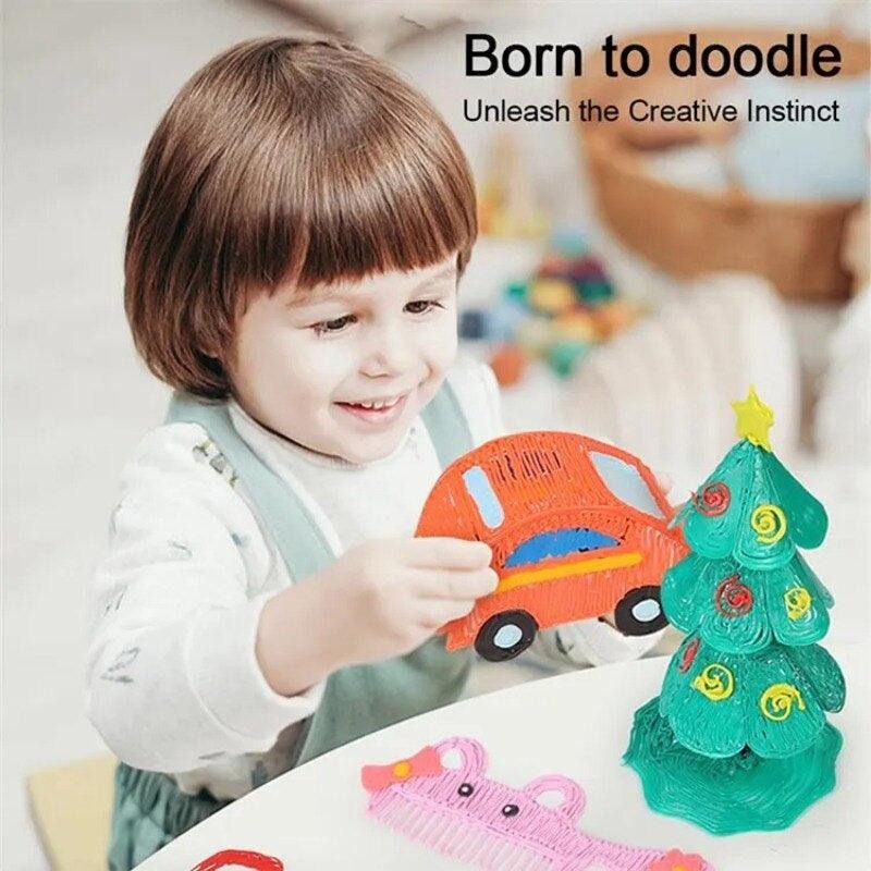 3D Pen for 3D Printing Drawing Pen USB 3D pen plus with safe filament Creative Learning for Children Kids as Toys DIY Arts &amp; Crafts Boy Girls Perfect Gift