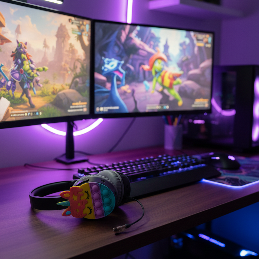 SAMONPOW Kids Bluetooth Headphones – Wireless, Noise-Cancelling, with Microphone | Soft Silicone On-Ear Headphones for School, Travel, Tablet & Phone (random colour)