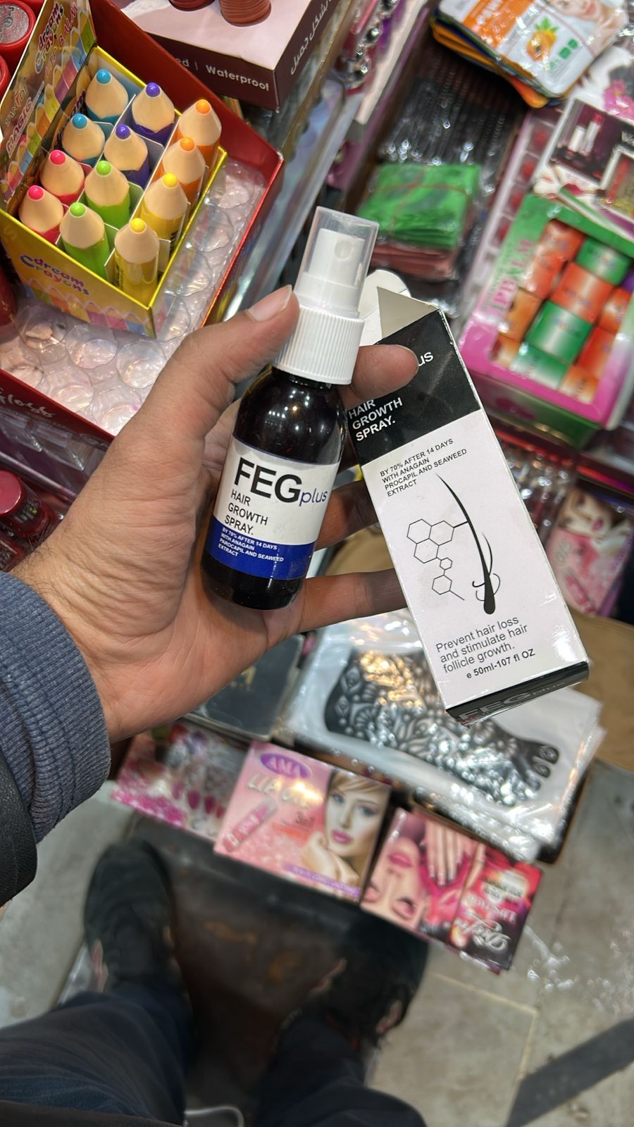 FEG PLUS Hair Growth Serum & Spray – 50ml Advanced Formula for Men & Women, Stronger, Thicker Hair