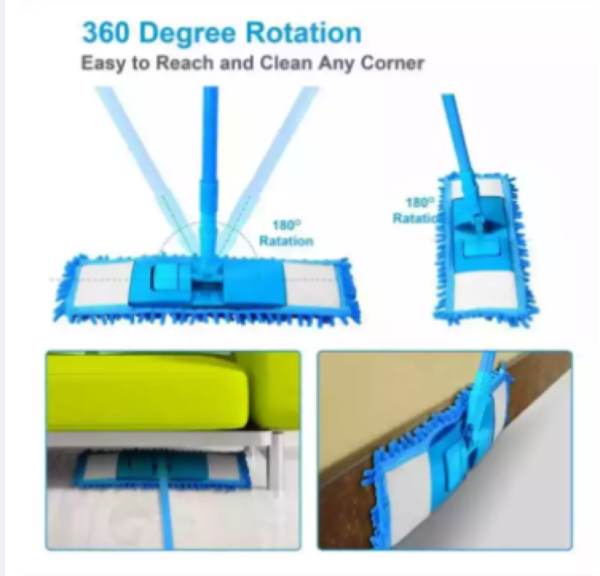 Mop, Floor Cleaner Home Cleaning Supply Flat Mop Microfiber Wet Dust Mop Wet &amp; Dry Mop (random Colors)