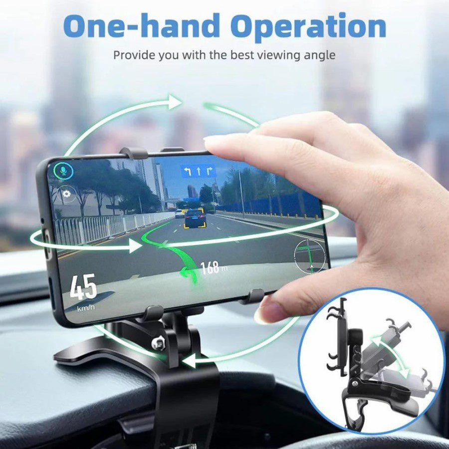 CAR Smart Phone Holder - 360 Free Spin | 360° Mobile Holder Foldable | 360° Rotateable Strong Grip Mobile Holder for Cars