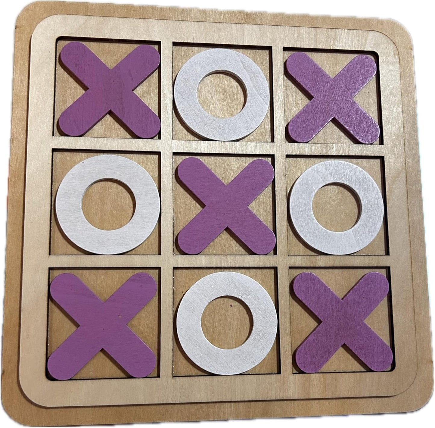 Wooden Tic-Tac-Toe Board Game – Classic XO Strategy Game for Kids, Toddlers, Preschoolers &amp; Adults – Educational, Durable &amp; Portable 30cm Wooden Board – Ideal Birthday Gift, Party Favour &amp; Family Game (Random Color)