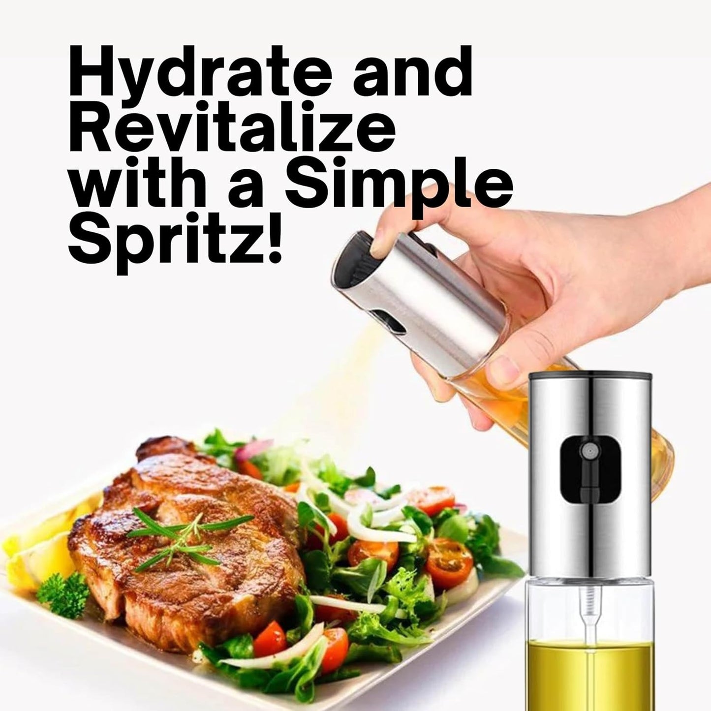 Cooking Oil Sprayer – Glass Oil Spray Bottle for Kitchen, BBQ, Baking, Grilling, Vinegar &amp; Sauce