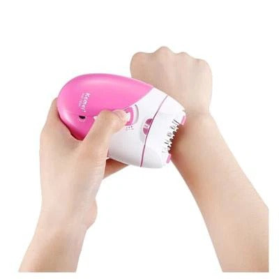Kemei KM-189A Rechargeable Epilator – Women’s Hair Removal Device with USB Charging, Gentle Shaver &amp; Defeathering Tool for Smooth Skin