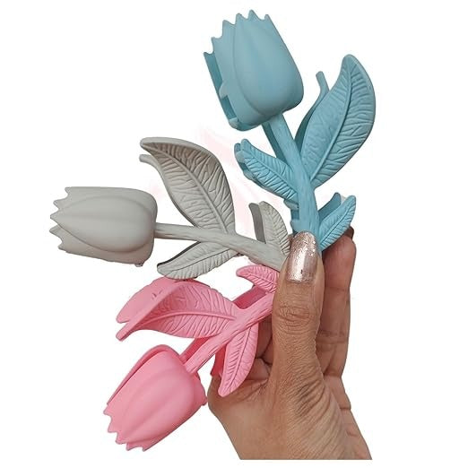 Rose Flower Hair Clips – Stylish Matte Finish Rose-Shaped Claw Clips for Women &amp; Girls (Assorted Colors, Set of 6)