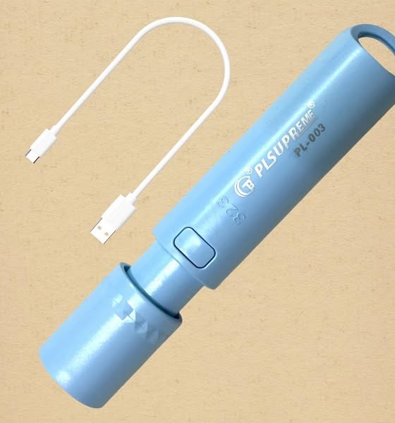 Pl 003 Long Range LED Rechargeable Torch Light – 1000 Lumens, 3 Modes, 500m Beam Distance, 1400mAh Battery with USB Cable, Durable Outdoor Flashlight