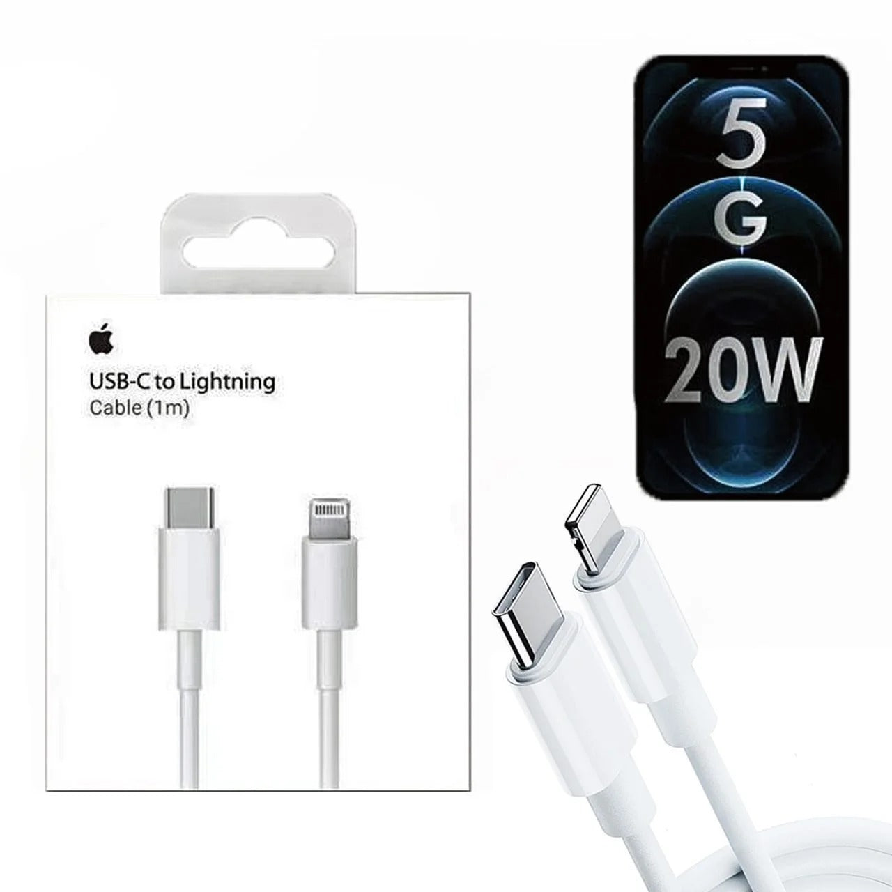 Type-C to iPhone Charging Cable – 99% Original Quality with Apple Logo