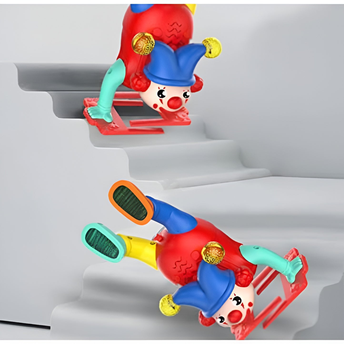 Electric Upside-Down Dancing Clown Toy with Music &amp; Flashing Lights – Battery Operated, Multicolor, Fun Interactive Gift for Kids Above 3 Years (Random Color)